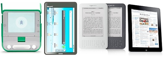 tablet and laptop eBook e-readers